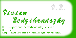 vivien medzihradszky business card